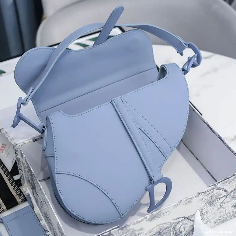 Cheap Dior Calfskin Saddle Blue Ultramatte Bag 0404 Luxury